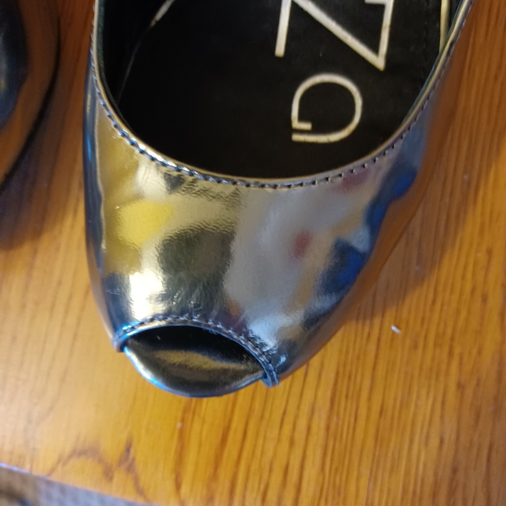 Apepazza silver/pewter open toed wedges - Picture 2 of 11